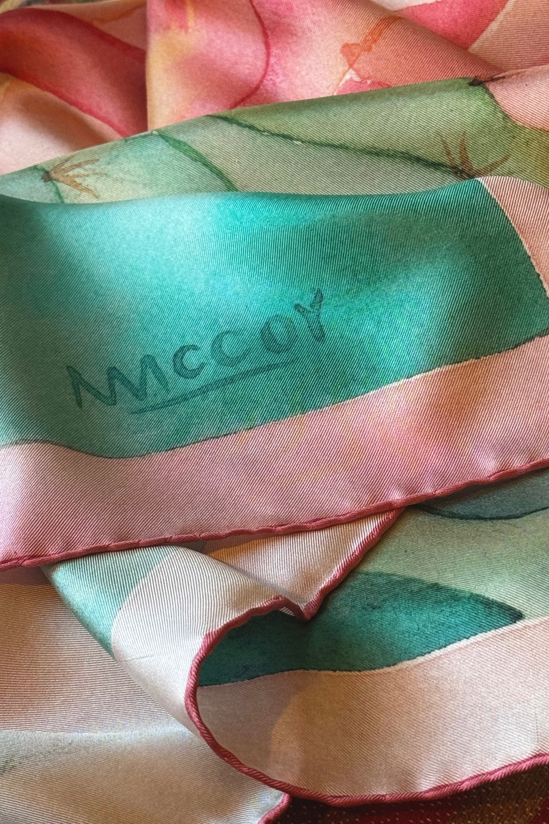 Dusty Bloom silk scarf — view 4 of 4