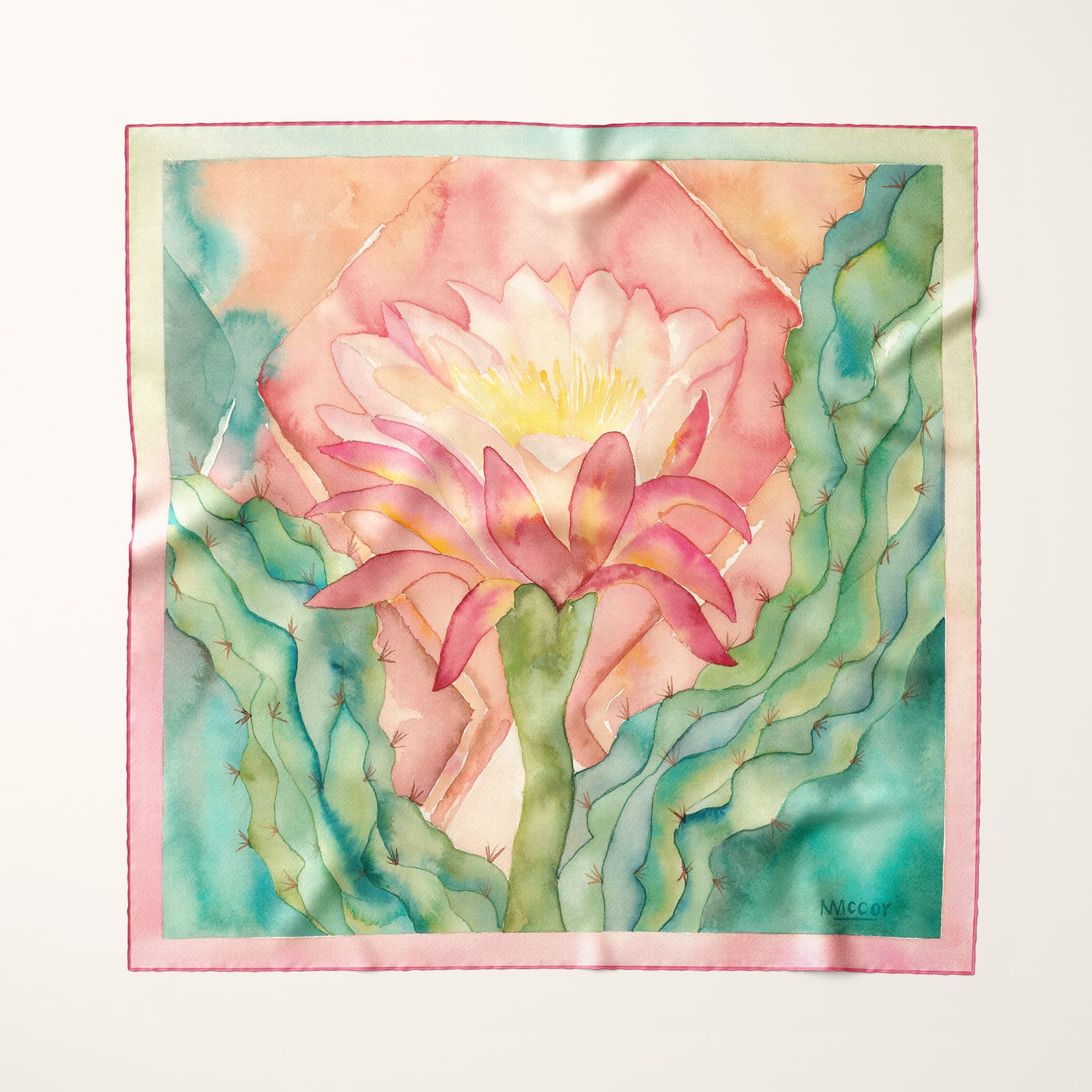 Dusty Bloom silk scarf