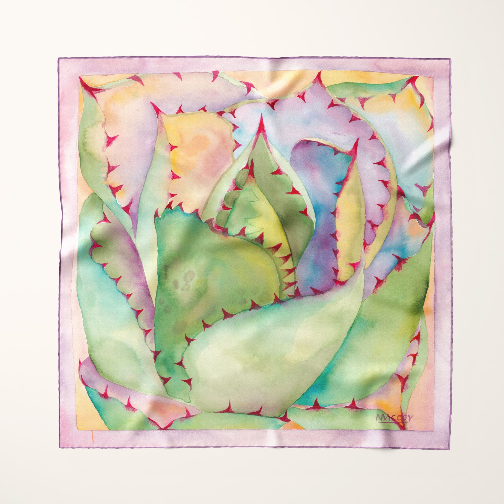 Hazy Mesa silk scarf